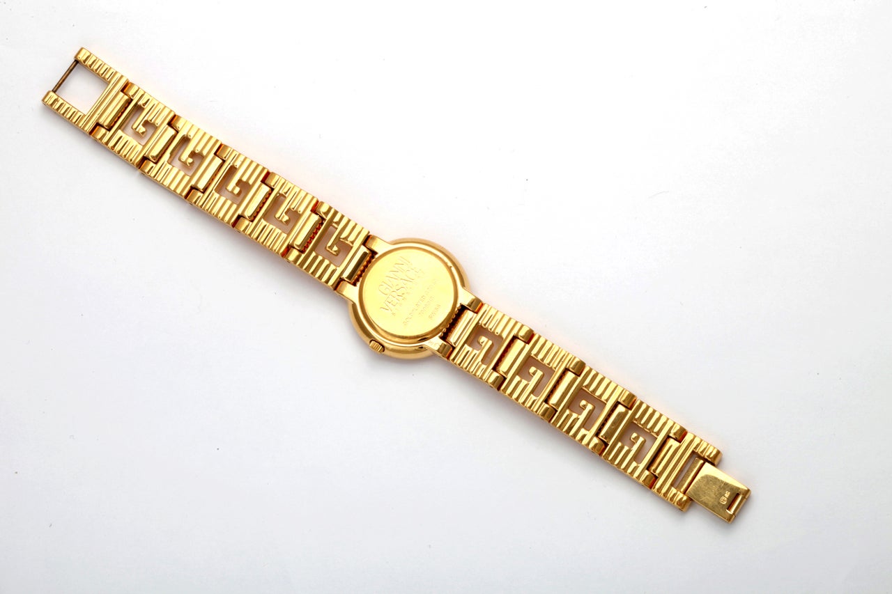 versace greca watch gold