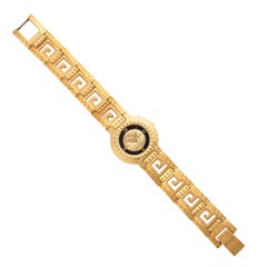 Gianni Versace Gold Watch With Medusa And Greca