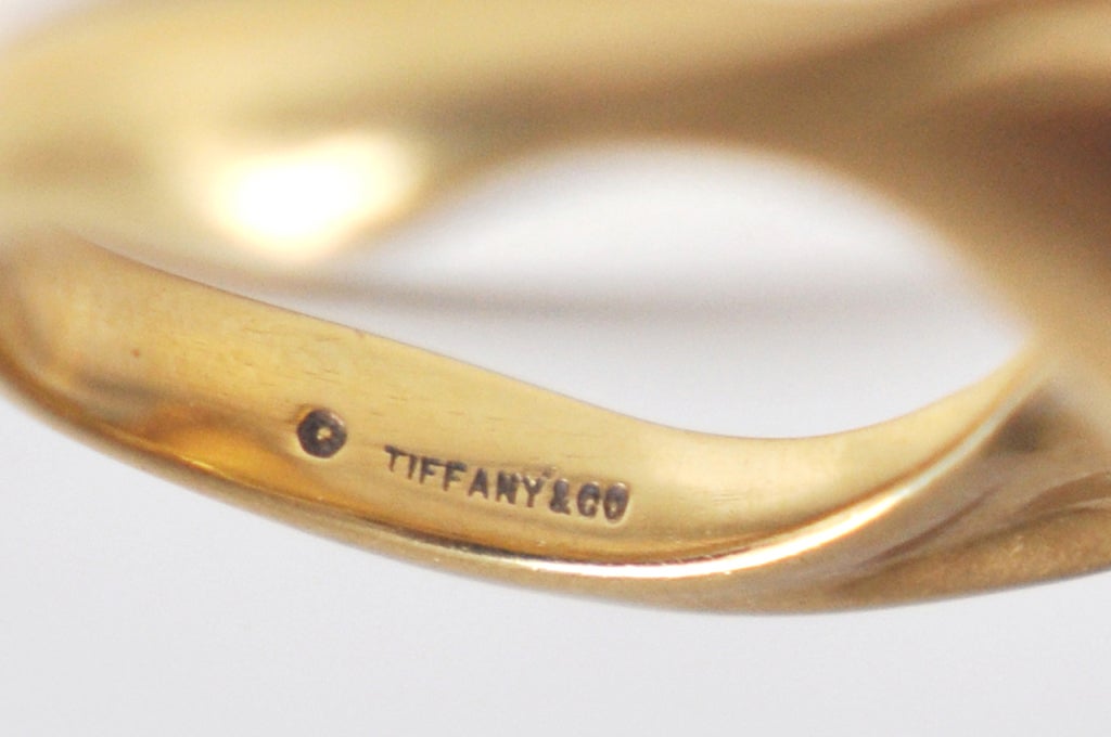 Women's Elsa Peretti for Tiffany & Co. 18K Gold Calla Lily Ring For Sale
