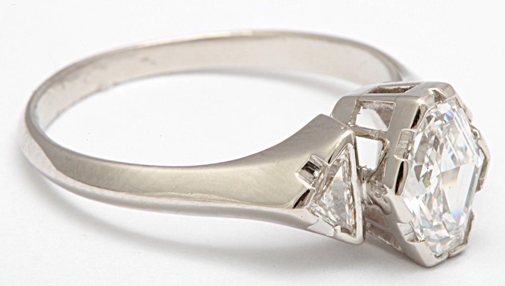hexagonal diamond ring