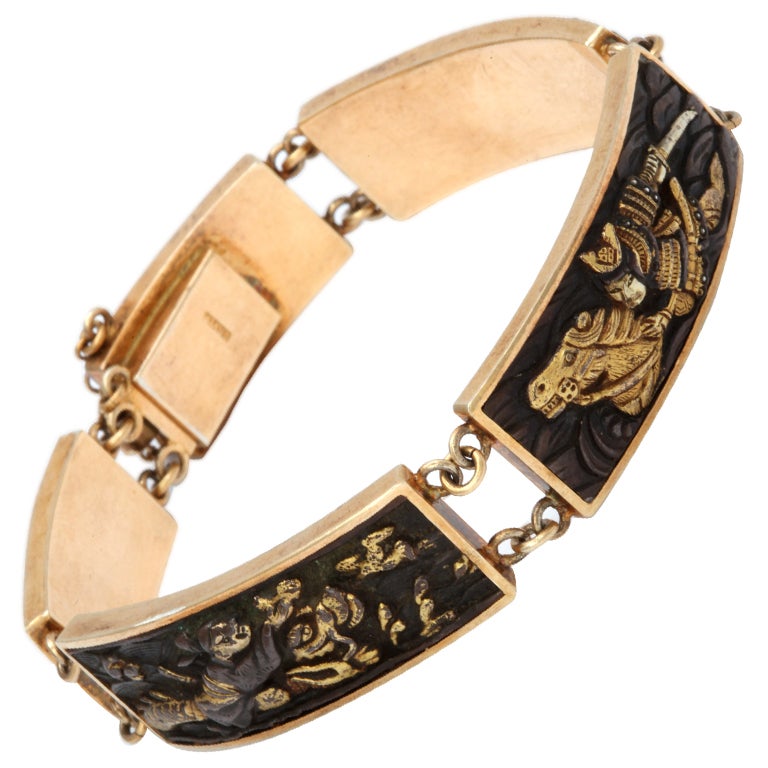 Japanese Shakudo Bracelet c1870