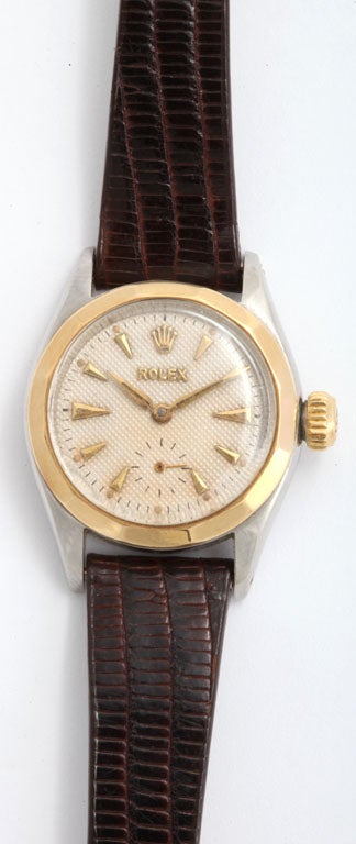 ROLEX Stainless Steel Rose Gold Lady's Wristwatch