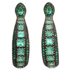 MARILYN COOPERMAN Emerald Boat Earrings