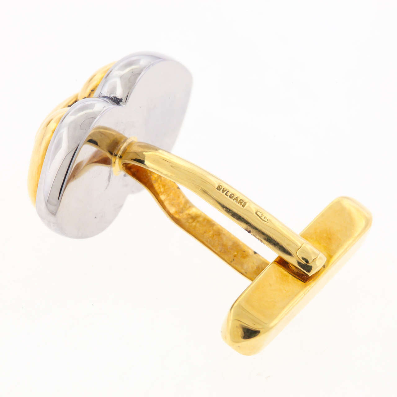 Bulgari Gold Knot Cufflinks In Excellent Condition In New York, NY