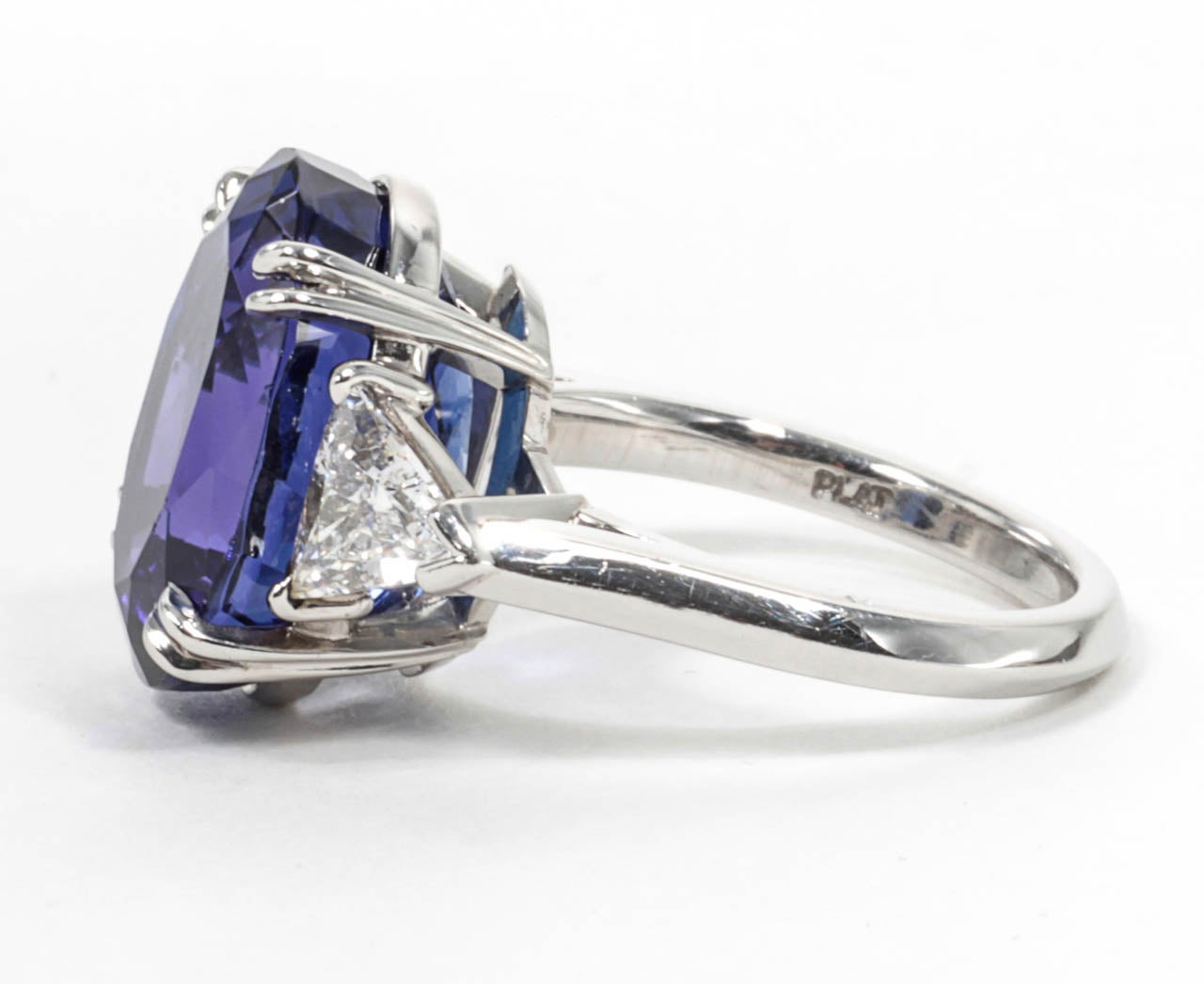Rare Fine 13.15 carat Tanzanite Diamond Platinum Ring 1