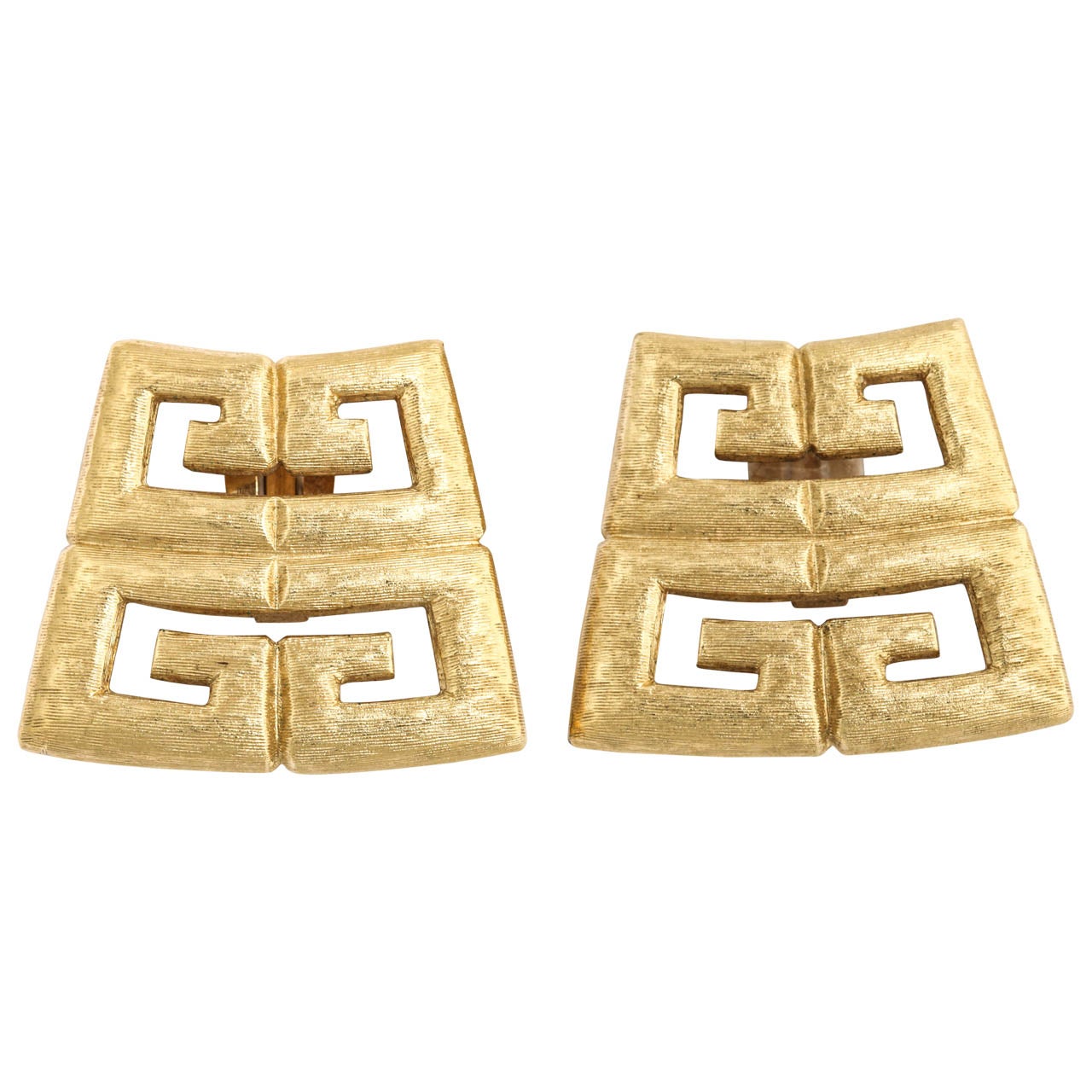 Givenchy Logo Gilt Earrings