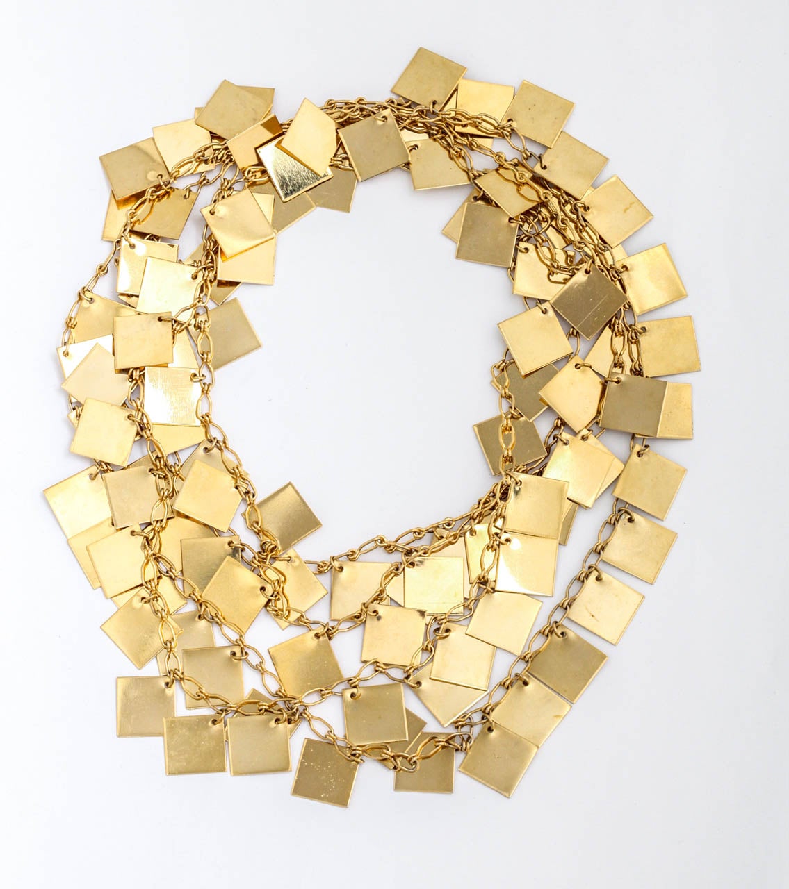 Long Square Confetti Necklace For Sale at 1stdibs
