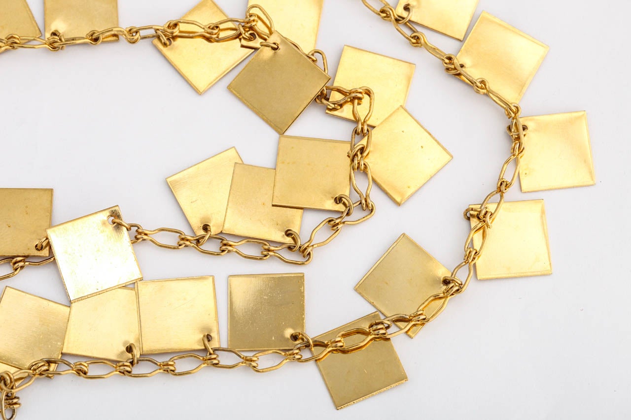 Long Square Confetti Necklace For Sale at 1stdibs