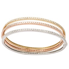 Set of Diamond Gold Bangles