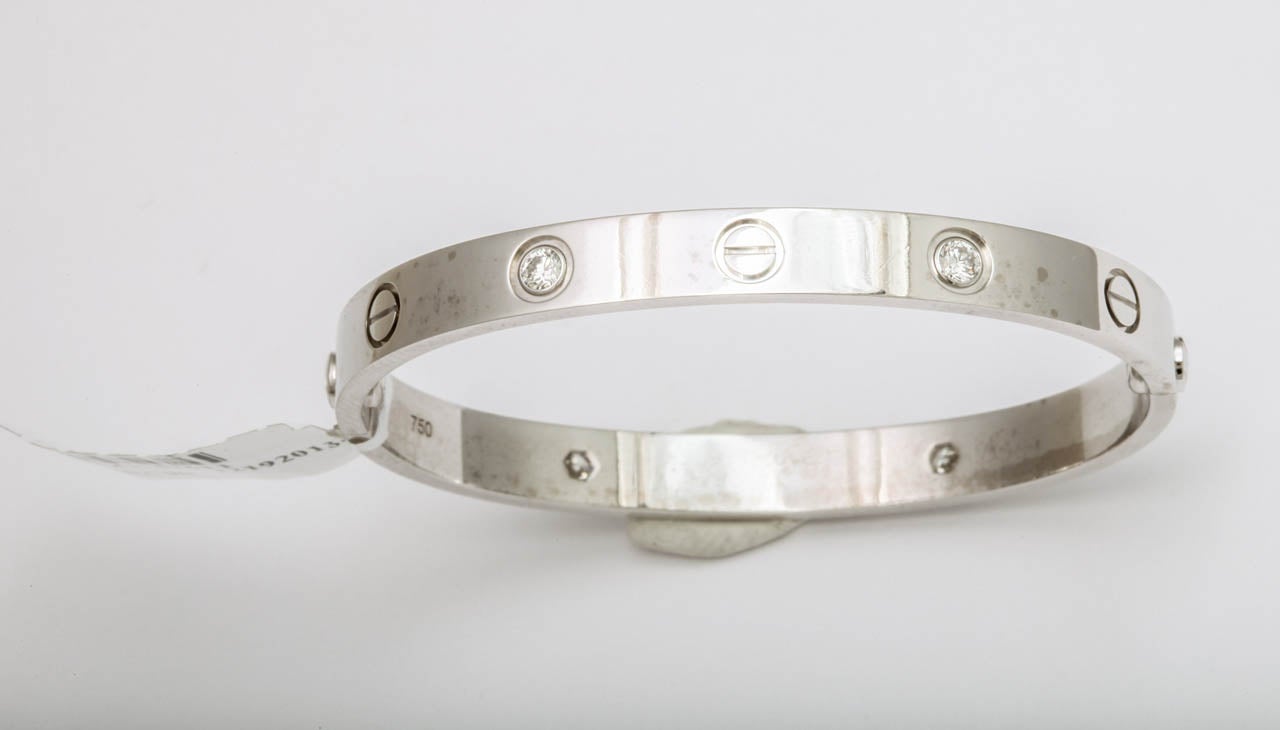Cartier Diamond LOVE Bangle, Box and Papers