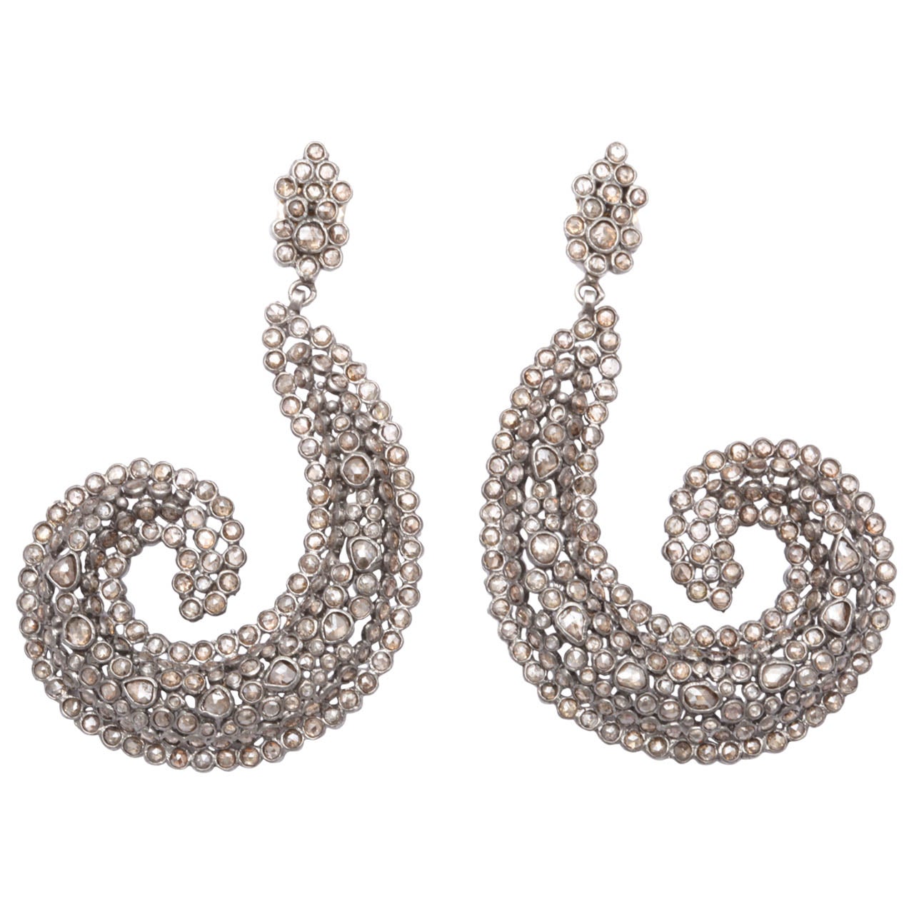 Curl Earrings at 1stdibs