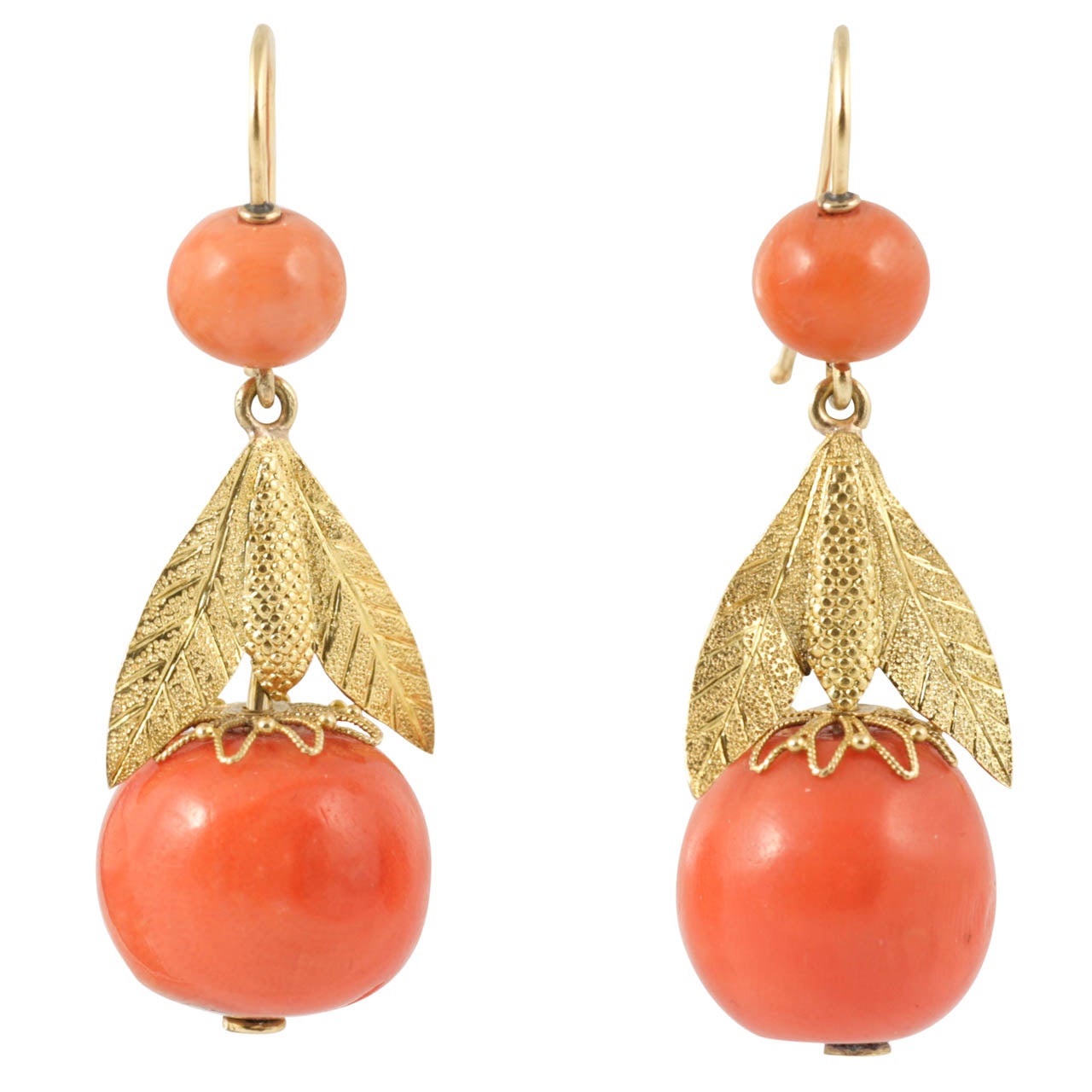 Regency Coral earrings For Sale