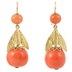 Regency Coral earrings