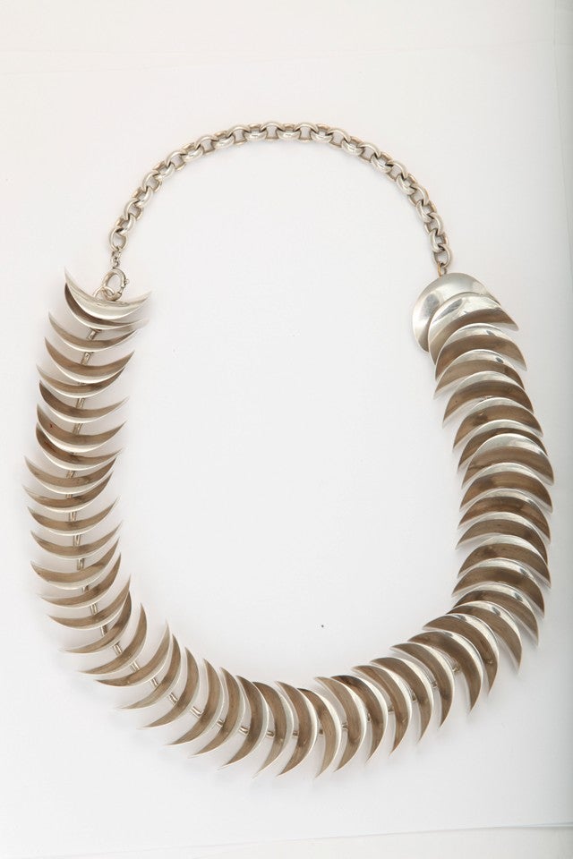 Stunning Sterling Silver Necklace by Anton Michelsen For Sale 2