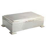 Classic British Sterling Silver Footed Table Box