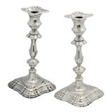 George II Style Sterling Silver candlesticks