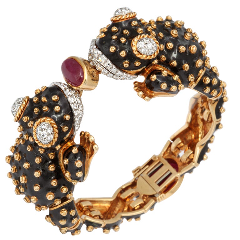 DAVID WEBB Frog Bracelet
