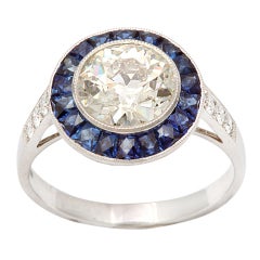 Gorgeous Diamond and Sapphire Ring