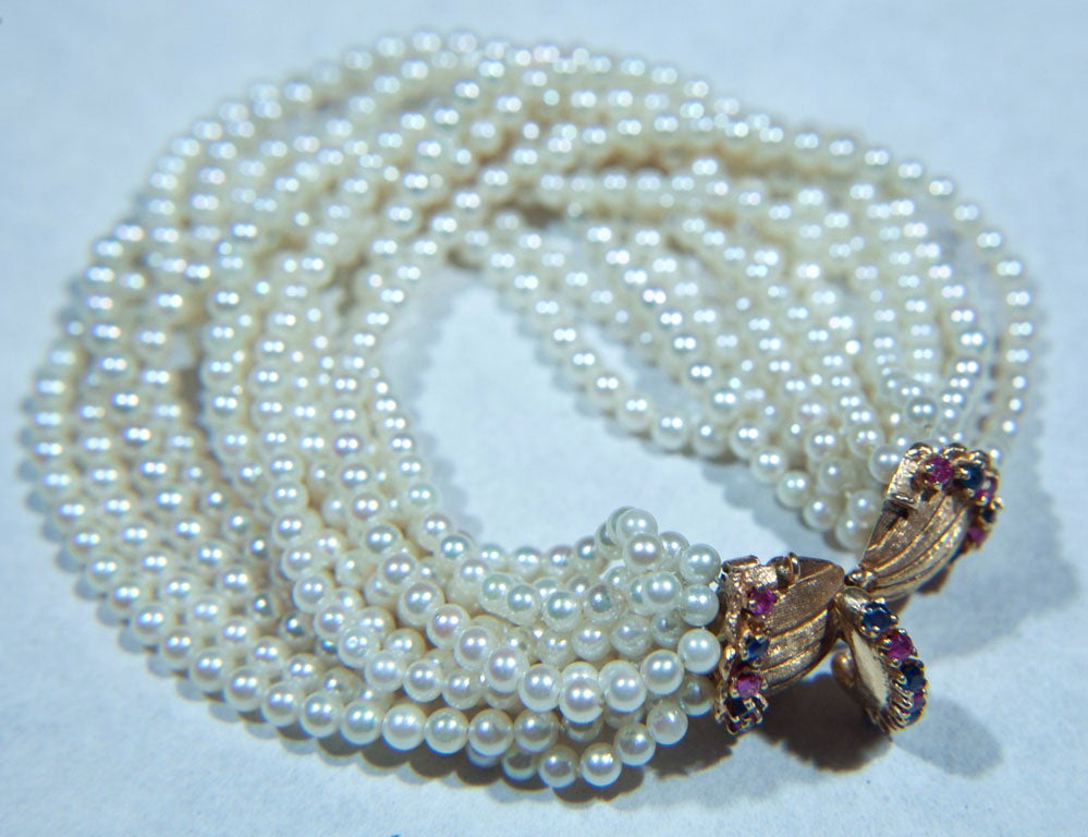 Women's Multi  Strand  Pearl  Bracelet