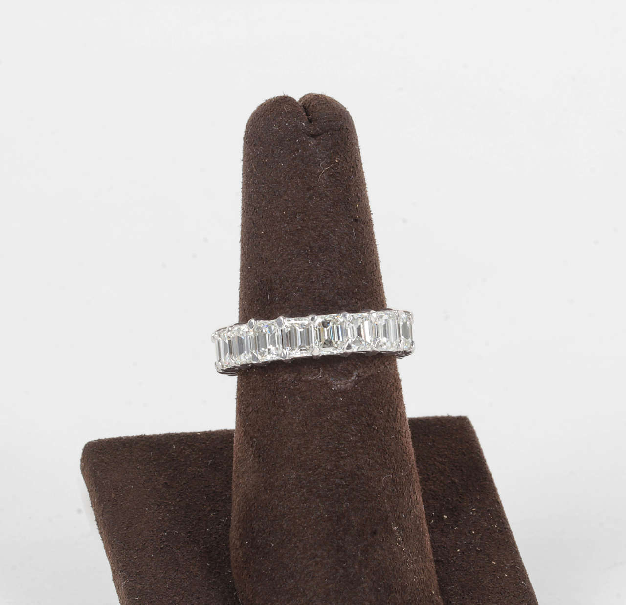 Emerald Cut Diamond Gold Eternity Band 1
