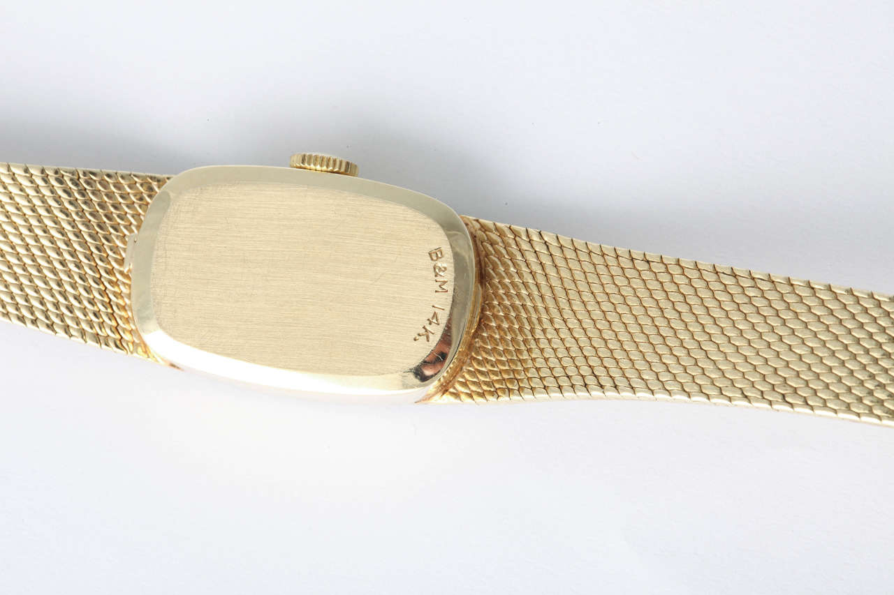 Baume & Mercier Lady's Yellow Gold Enamel Wristwatch 2