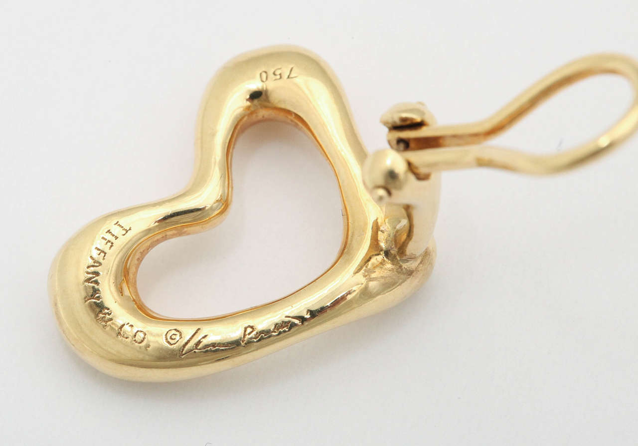 Women's Tiffany & Co. Elsa Peretti Free Form Gold Heart Earrings