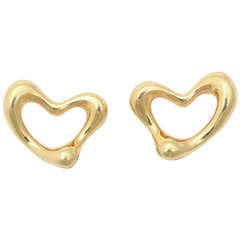 Tiffany & Co. Elsa Peretti Free Form Gold Heart Earrings