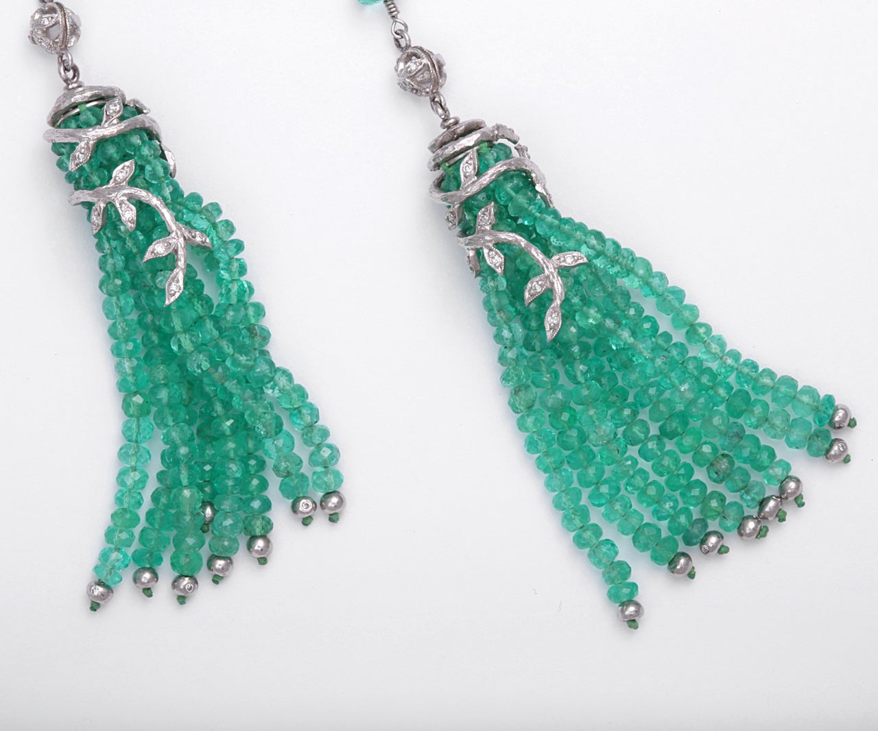 Women's Cathy Waterman Emerald & Turquoise Tassel Necklace