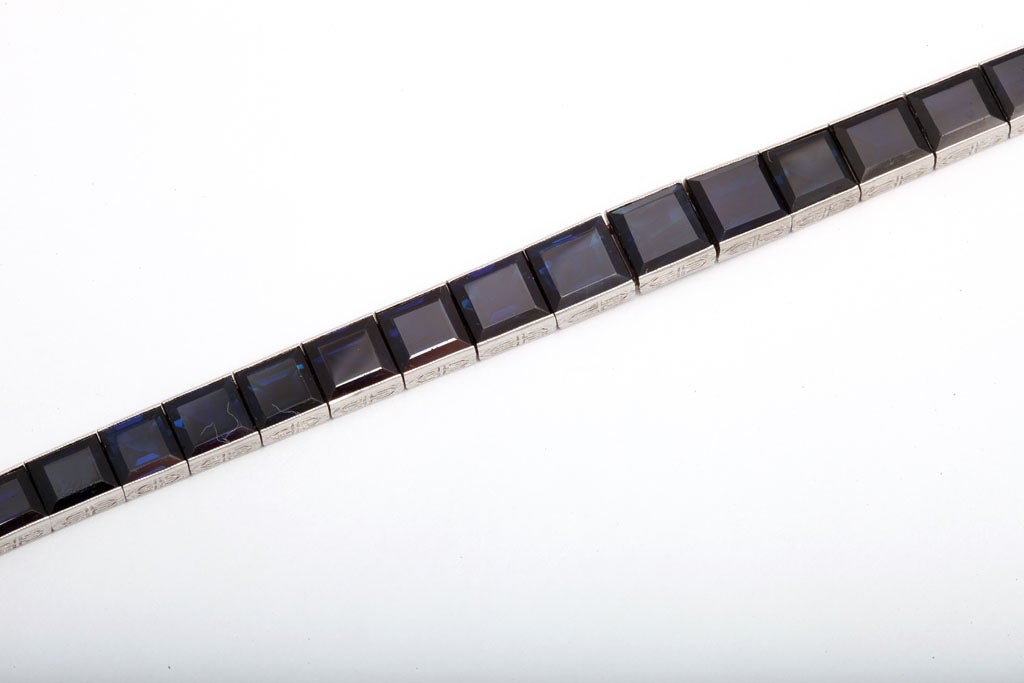 art deco sapphire bracelet