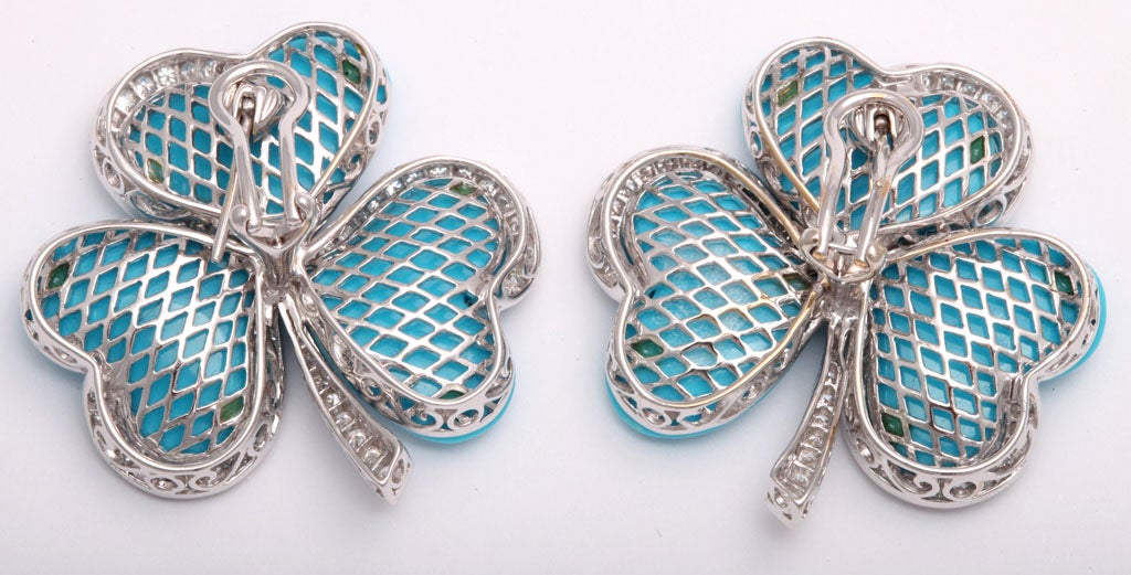 swarovski clover earrings