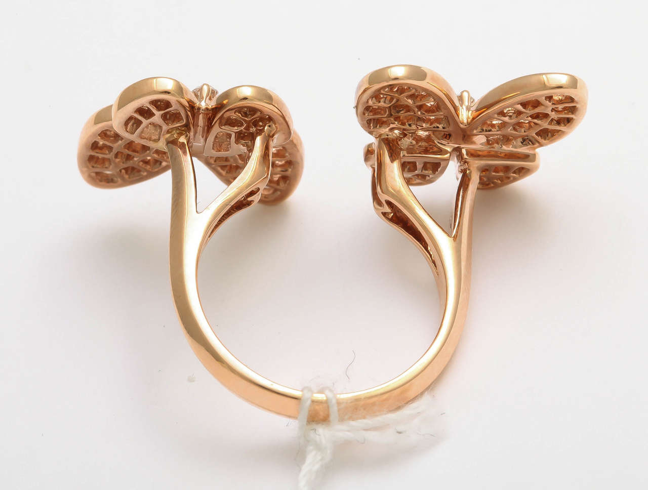 Women's Diamond Gold Butterfly Ring For Sale