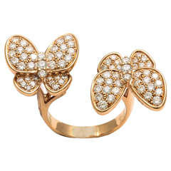 Diamond Gold Butterfly Ring