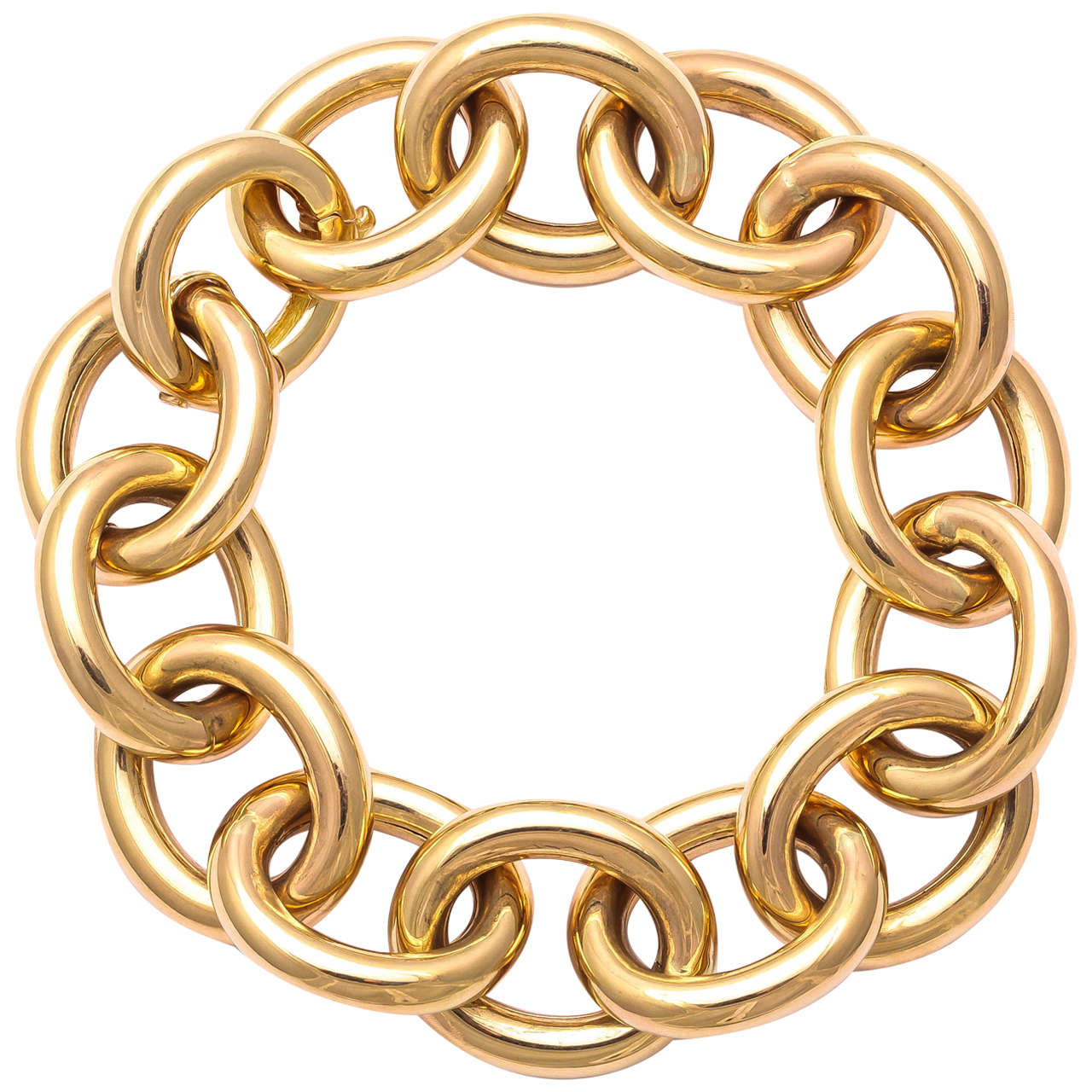 Italian Gold Link Bracelet For Sale