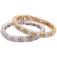 White and Yellow Gold Diamond Bracelets