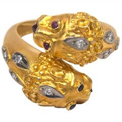 Double Lion Gold Ring Presented by Carol Marks 2