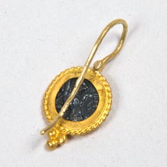 Pair of Ancient Roman Coin 24kt Gold  Earrings 2