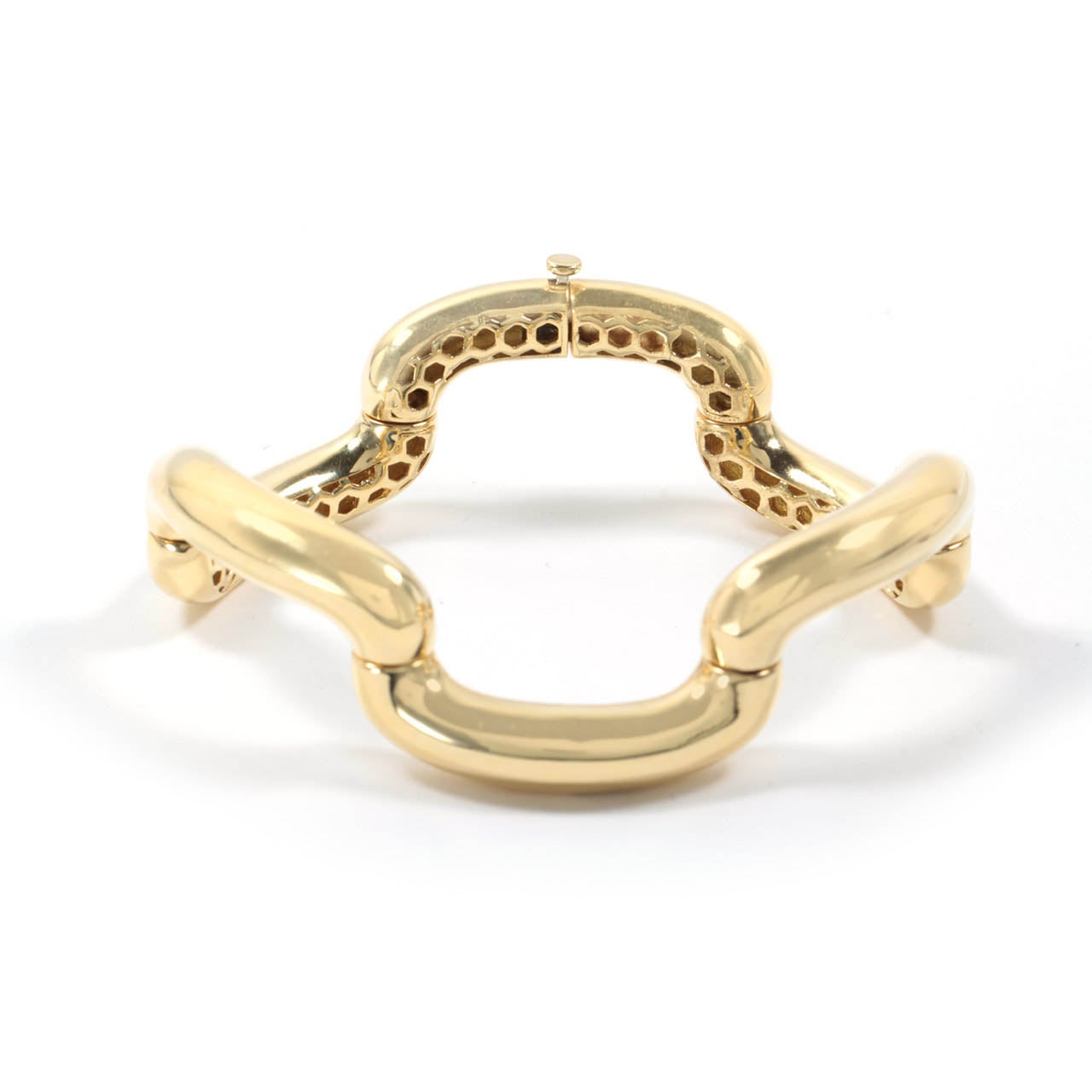 Women's Yellow Gold Tubular Bracelet For Sale