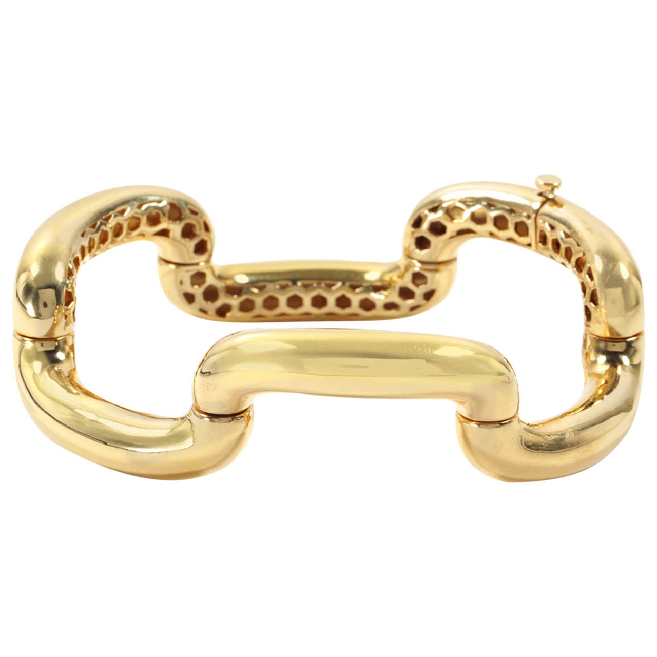 Yellow Gold Tubular Bracelet For Sale