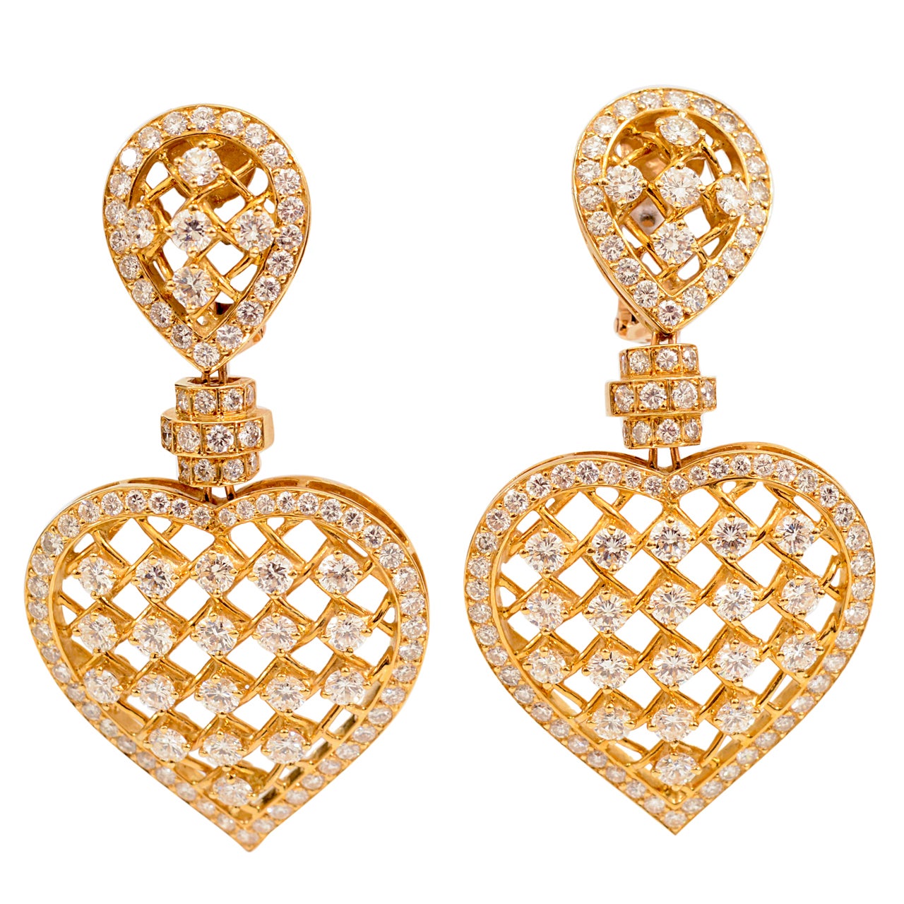 BOUCHERON, Gold, Diamond Earrings For Sale