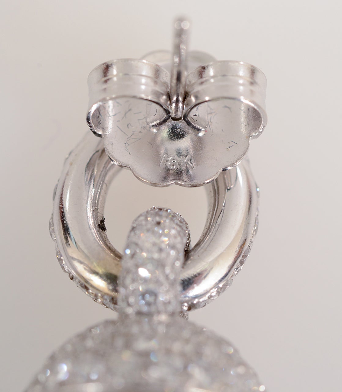 Cultured Pearl Diamond Earrings For Sale 3