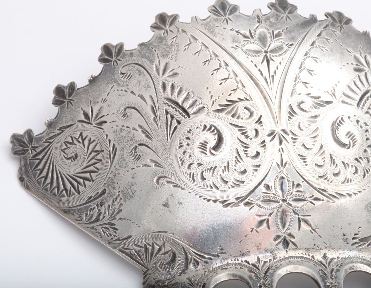 Women's Sterling Hair Comb, Made in the USA. c.1880