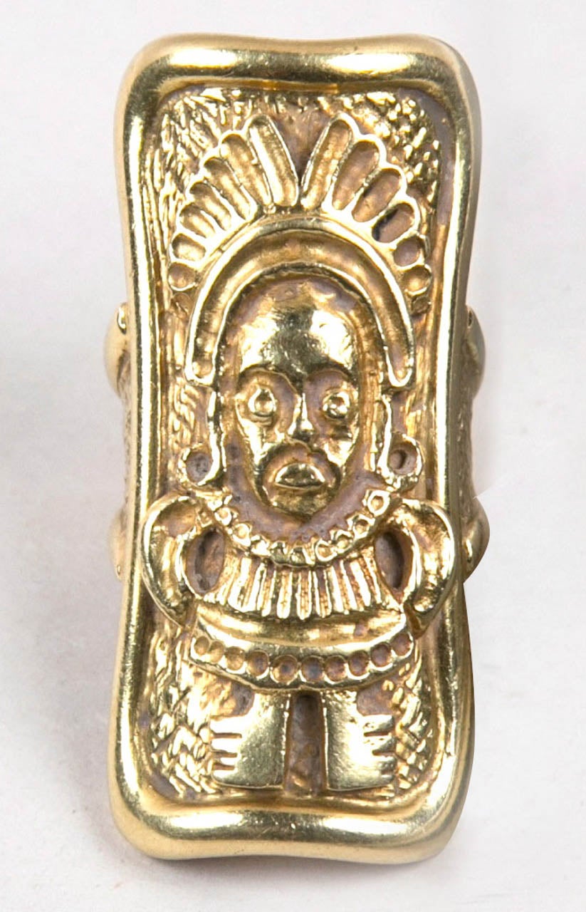 Handmade Gold Ancient Motif Ring Presented by Carol Marks 1