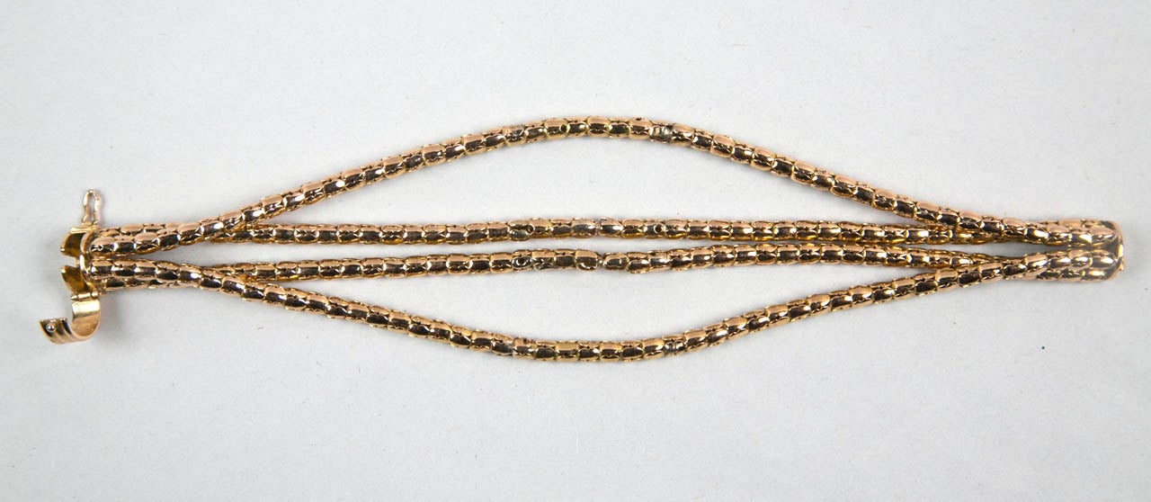 Women's Italian Four Strand Gold Bracelet 