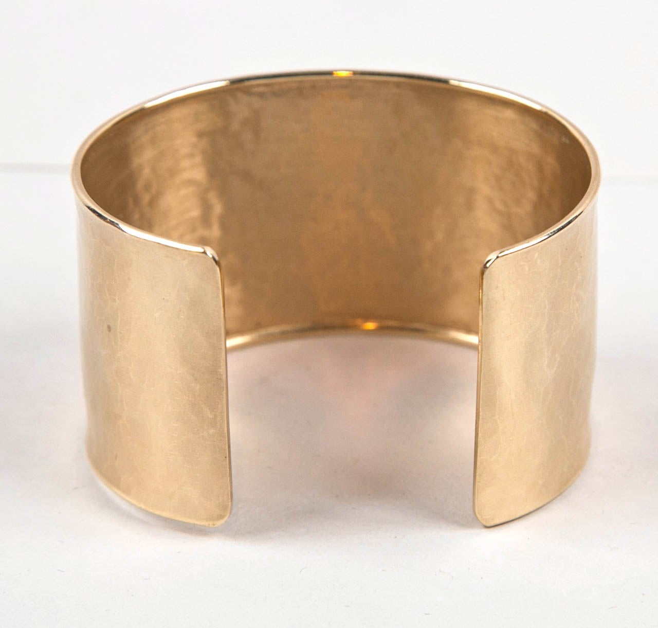 Handmade Pounded Gold Cuff Bracelet, 14k