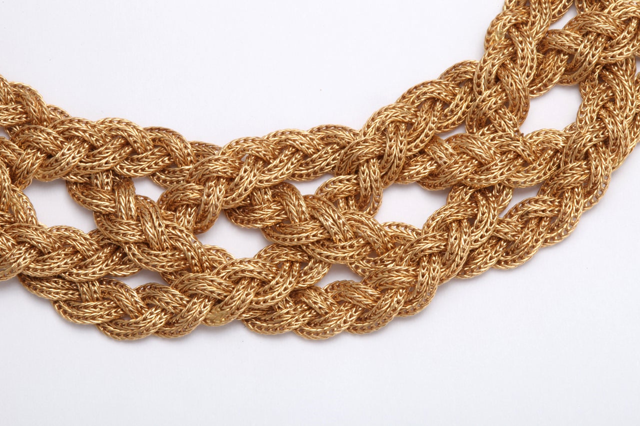 Tiffany and Co Woven Gold Necklace For Sale 1