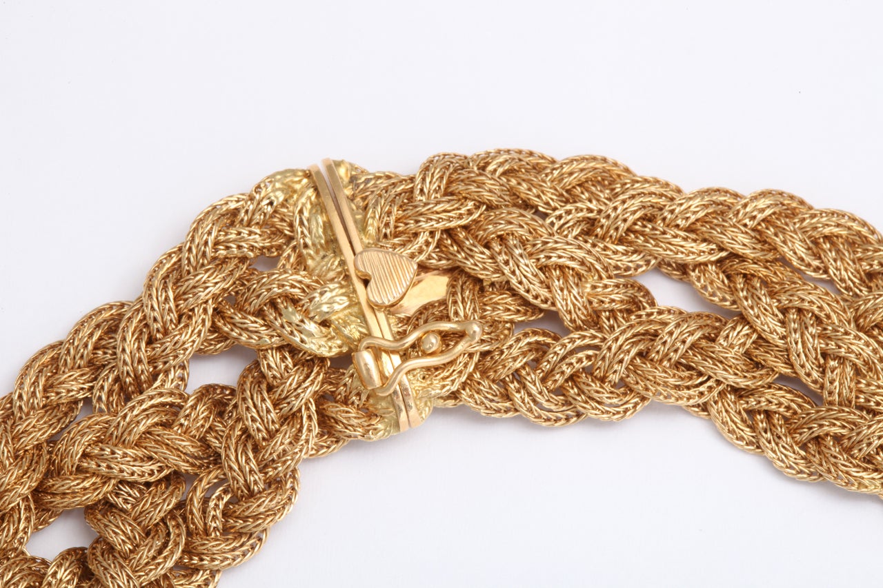 Tiffany and Co Woven Gold Necklace For Sale 2