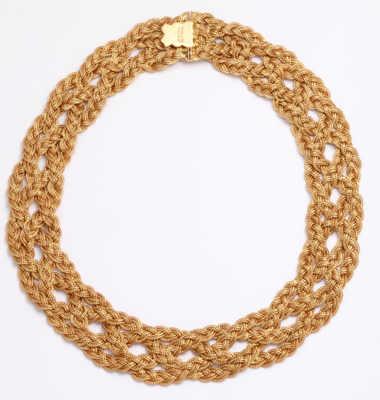 Tiffany and Co Woven Gold Necklace For Sale 3