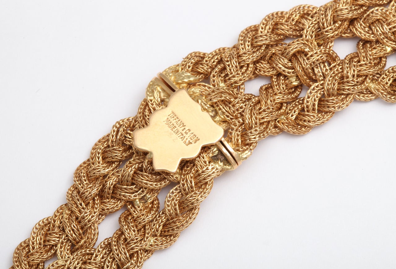 Tiffany and Co Woven Gold Necklace For Sale 4