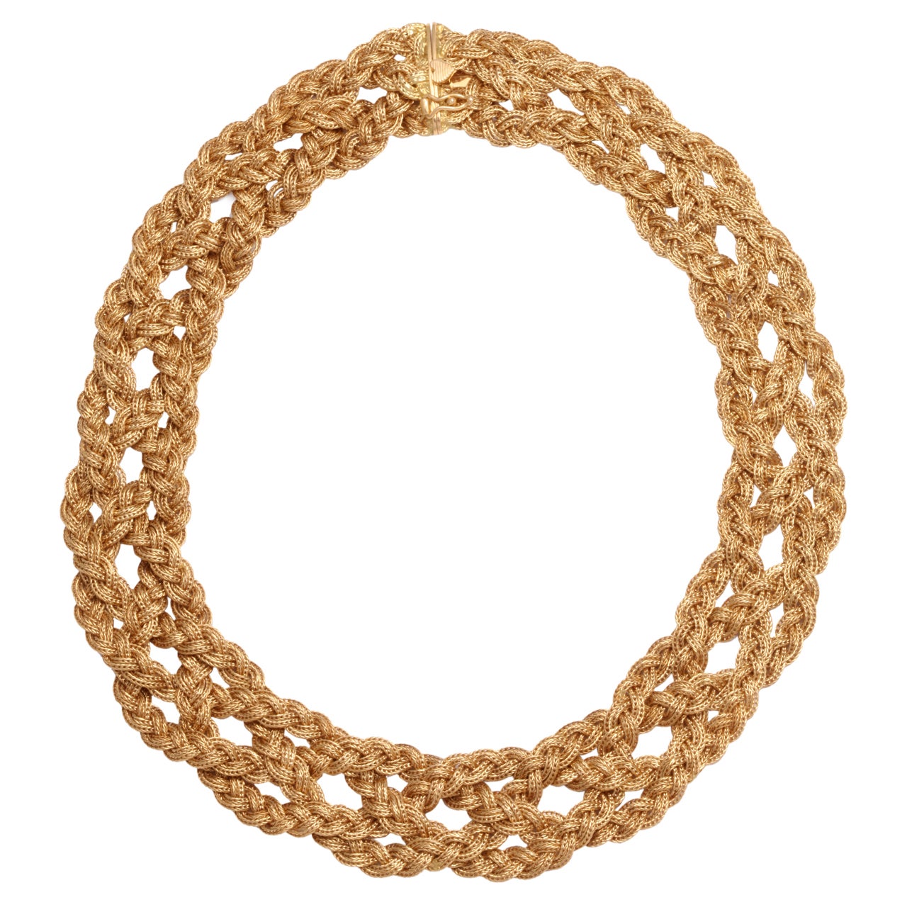 Tiffany and Co Woven Gold Necklace For Sale