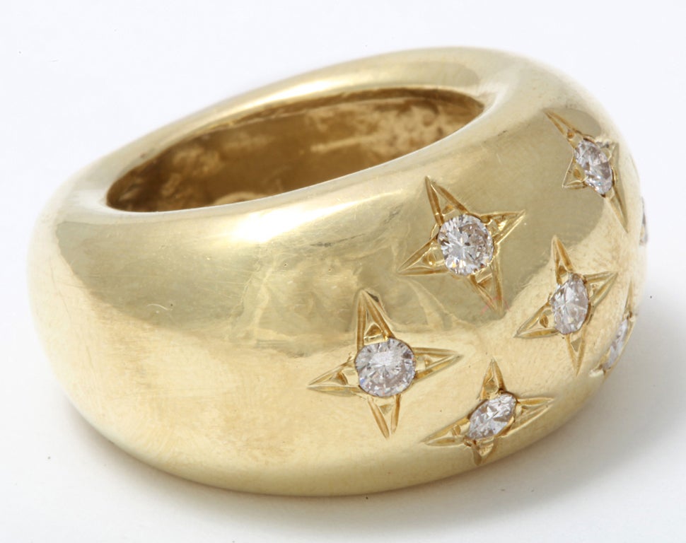 Women's CHAUMET PARIS Diamond Gold Bombe Style Ring